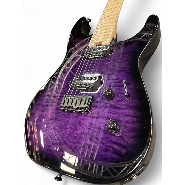 Used 2017 Jackson DK2MQHT Pro Dinky Trans Purpleburst Solid Body Electric Guitar