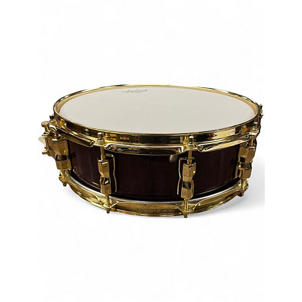 Used Seven Six Drum Company 4.5X14 Cypress Stave Shell Snare Transparent Purple Drum