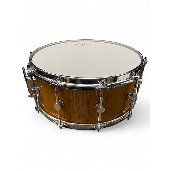 Used Seven Six Drum Company 6.5X14 Mango and Cherry Stave Shell  Cherry and Mango Drum
