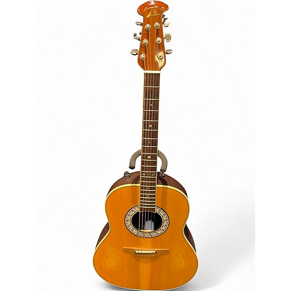 Used Ovation 1517 Natural Acoustic Electric Guitar