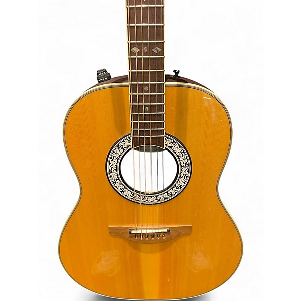 Used Ovation 1517 Natural Acoustic Electric Guitar