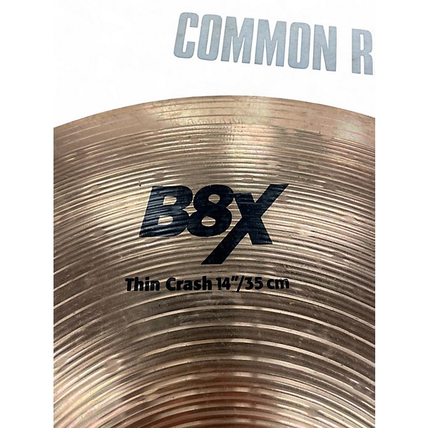 Used SABIAN 14X3.5 B8X THIN CRASH Cymbal