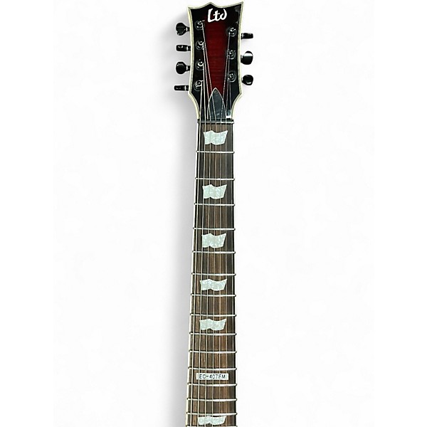 Used ESP LTD EC407FM Trans Red Solid Body Electric Guitar