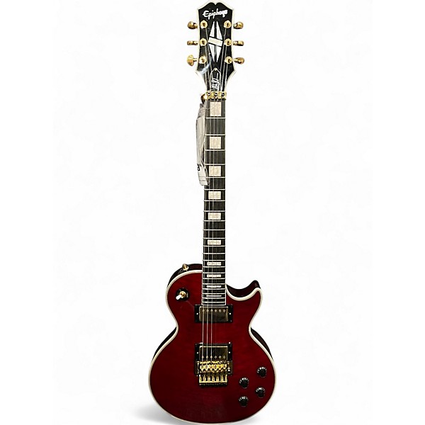 Used Epiphone Alex Lifeson Les Paul Custom Axcess RUBY Solid Body Electric Guitar
