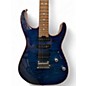 Used Charvel USA Select DK24 HSS 2PT CM QM Blue Burst Solid Body Electric Guitar