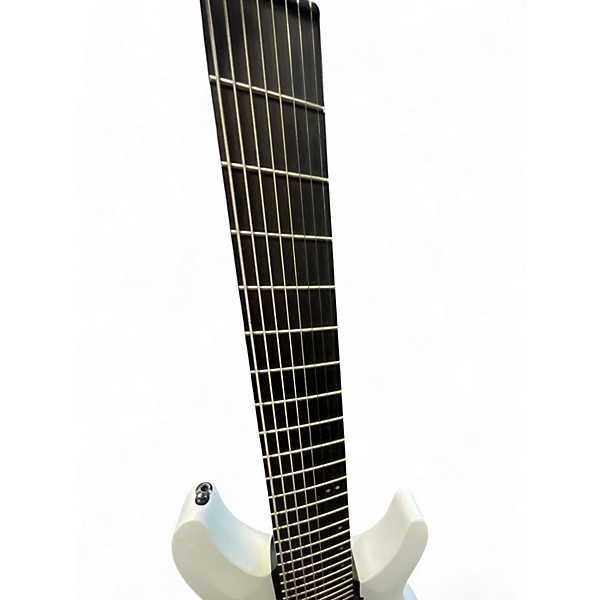 Used Schecter Guitar Research ROB SCALLON C8 Black and White Solid Body Electric Guitar