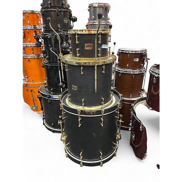 Used Shine Custom Drums & Percussion 3 Piece 3 PIECE MAPLE Black Drum Kit