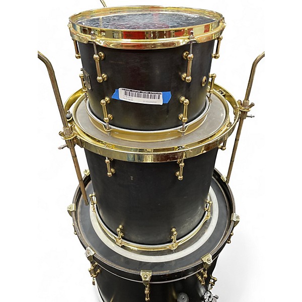 Used Shine Custom Drums & Percussion 3 Piece 3 PIECE MAPLE Black Drum Kit