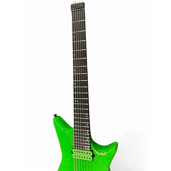 Used Kiesel Type-X 7 Neon Green Solid Body Electric Guitar