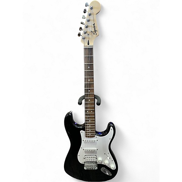 Used Squier Stratocaster HSS Black Solid Body Electric