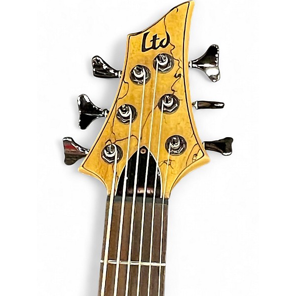 Used ESP LTD B206SM 6 String NATURAL Electric Bass Guitar