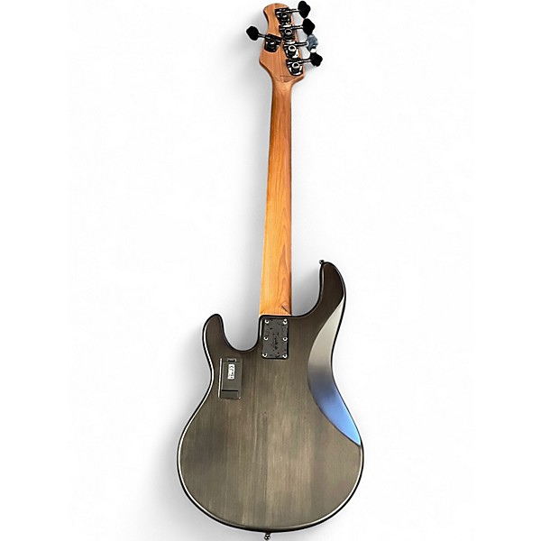 Used Sterling by Music Man Ray35 5 String Burl top TRANSPARENT SATIN BLACK Electric Bass Guitar