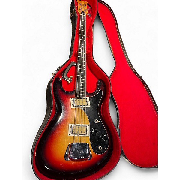 Vintage 1970s Univox HI FLIER PHASE 4 BASS SUNBURST Electric Bass Guitar