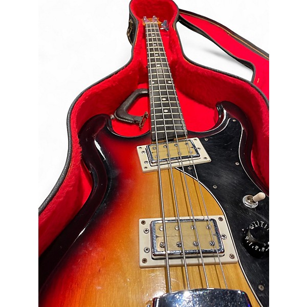Vintage 1970s Univox HI FLIER PHASE 4 BASS SUNBURST Electric Bass Guitar