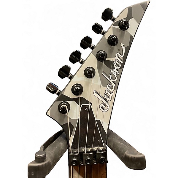 Used Jackson RRX24 Rhoads Black Camo Solid Body Electric Guitar