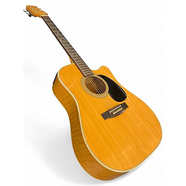 Used Takamine EF350MC Natural Acoustic Electric Guitar