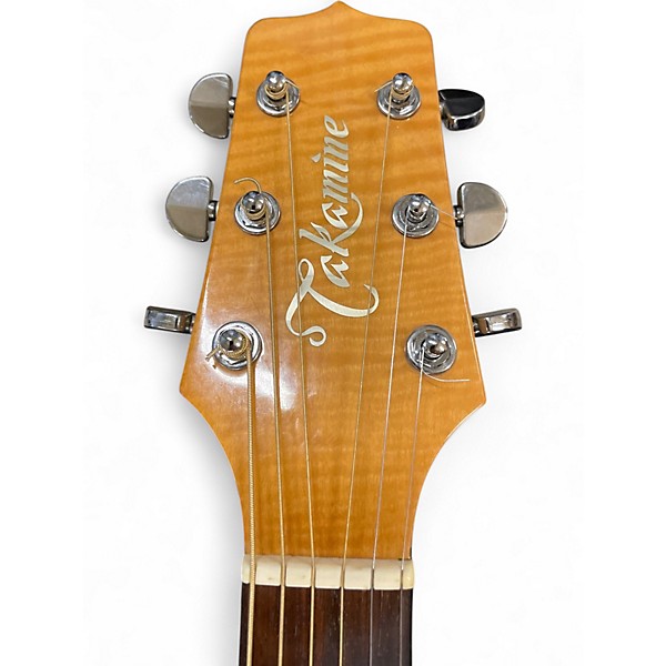 Used Takamine EF350MC Natural Acoustic Electric Guitar