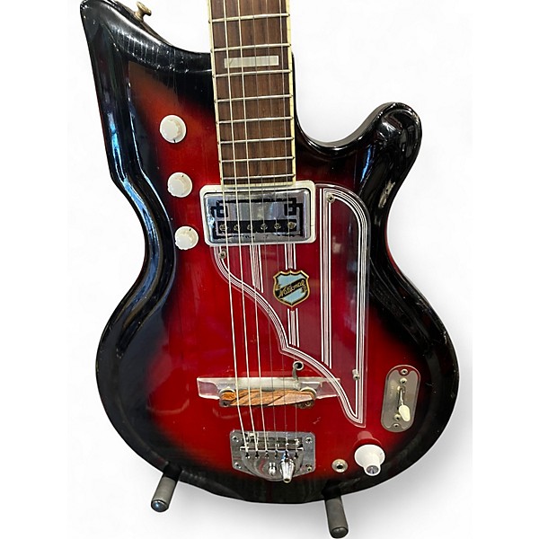 Vintage 1960s National Westwood 75 redburst Solid Body Electric Guitar