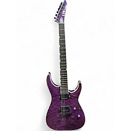 Used ESP MH1000NT Deluxe Trans Purple Solid Body Electric Guitar