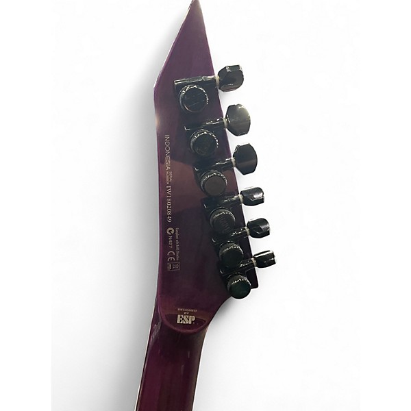 Used ESP MH1000NT Deluxe Trans Purple Solid Body Electric Guitar