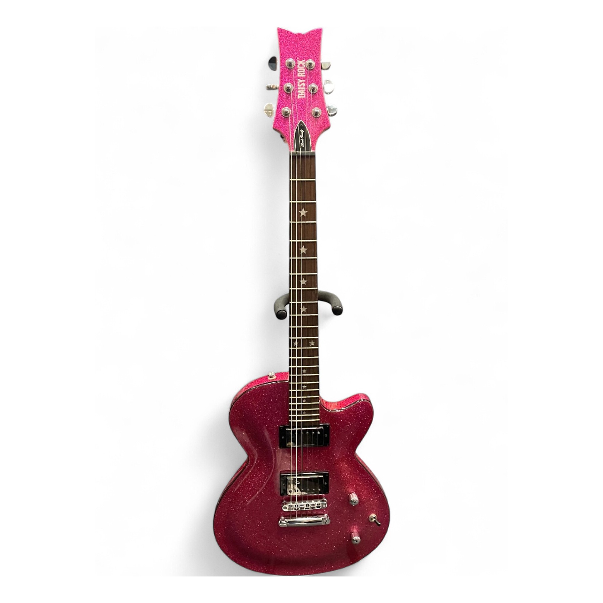 Used Daisy Rock Rock Candy Pink Sparkle Electric Bass Guitar