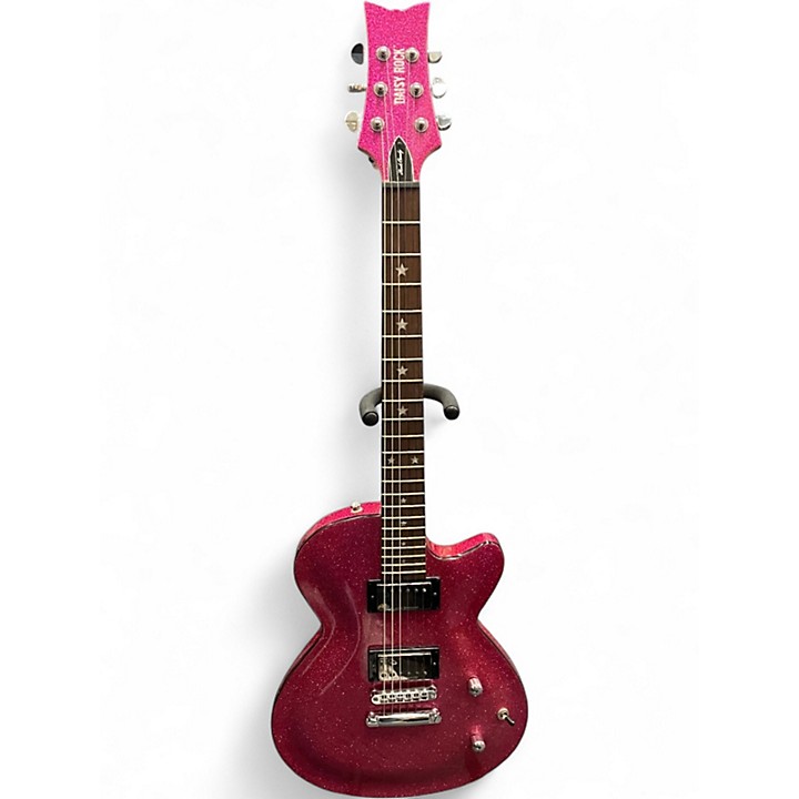 Used Daisy Rock Rock Candy Pink Sparkle Electric Bass Guitar