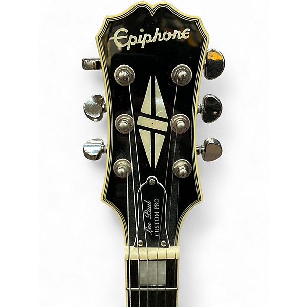 Used Epiphone Les Paul Custom Silverburst Solid Body Electric Guitar