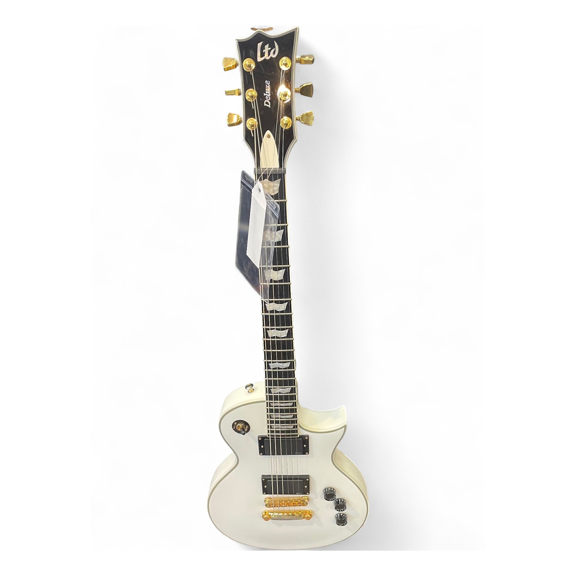 Used ESP LTD EC1000 Deluxe White Solid Body Electric Guitar