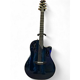 Used Adamas ovation q597 navy blue Acoustic Electric Guitar