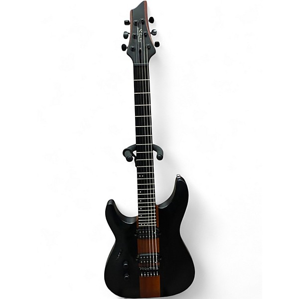 Used Schecter Guitar Research rob scallon 2 tone black Solid Body Electric Guitar