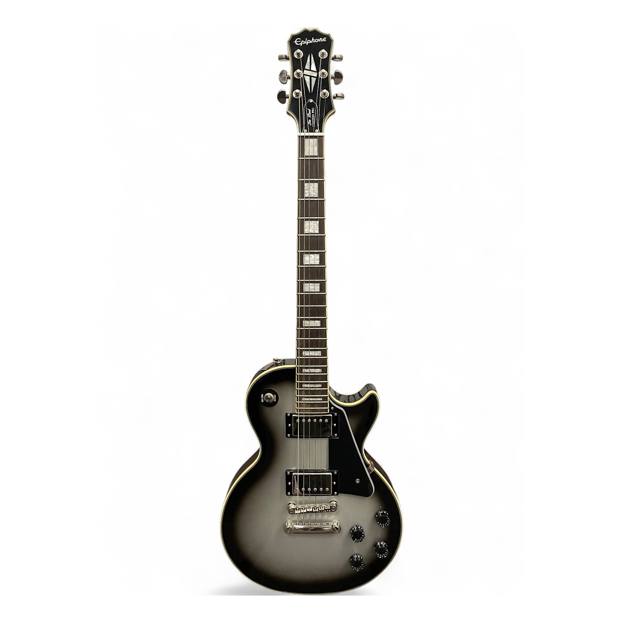 Used Epiphone Les Paul Custom Pro Silverburst Solid Body