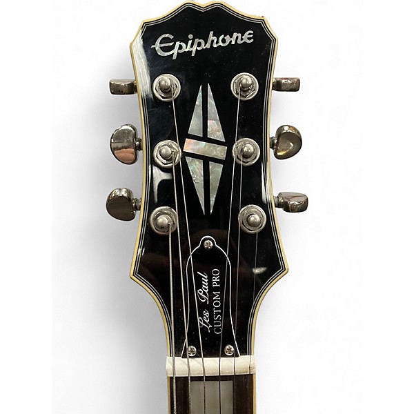 Used Epiphone Les Paul Custom Pro Silverburst Solid Body