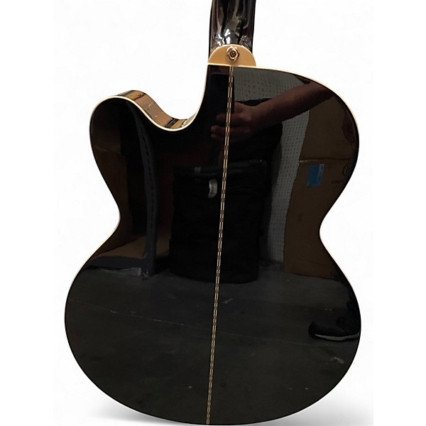 Used Epiphone J200 EC Studio * Black and Silver Acoustic Electric Guitar