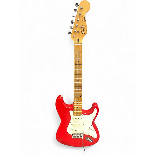 Used Squier Classic Vibe 1950S Stratocaster Candy Apple Red Solid Body Electric Guitar