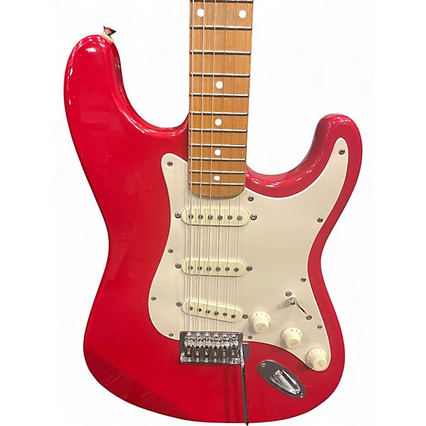 Used Squier Classic Vibe 1950S Stratocaster Candy Apple Red Solid Body Electric Guitar