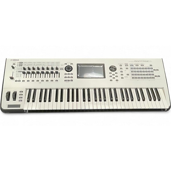 Used Yamaha Montage 6 Flagship White Keyboard Workstation