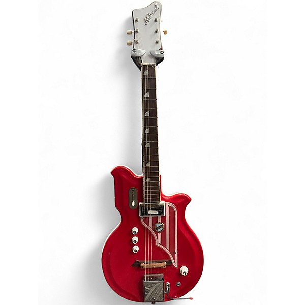 Vintage 1960s National NEWPORT 82 RED Solid Body Electric Guitar