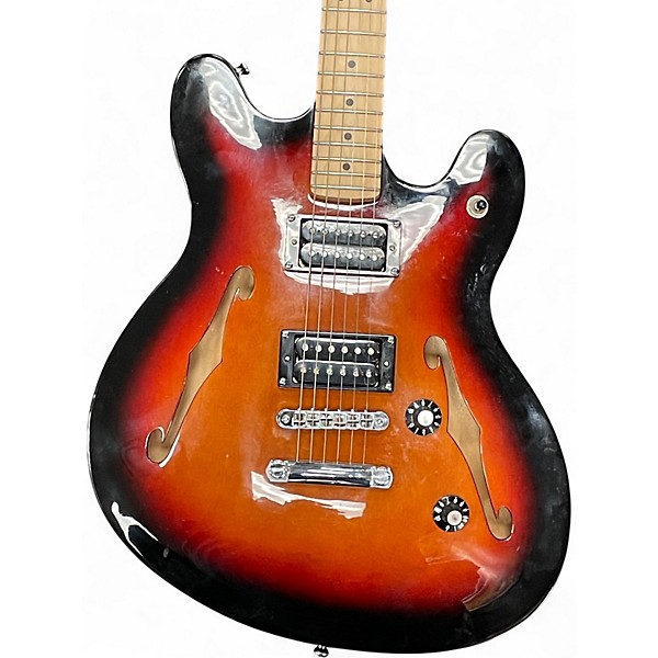 Used Squier Affinity Series Starcaster 2 Tone Sunburst Hollow Body Electric Guitar