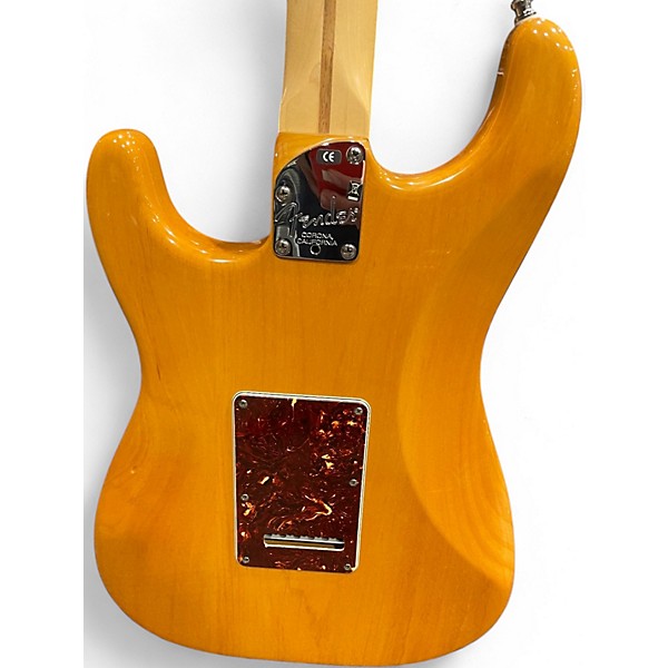 Used 2007 Fender American Deluxe Stratocaster Amber Solid Body Electric Guitar