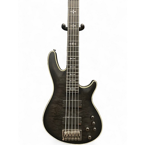 Used Schecter Guitar Research hellraiser extreme 5 See Thru Black Electric Bass Guitar