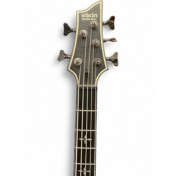 Used Schecter Guitar Research hellraiser extreme 5 See Thru Black Electric Bass Guitar