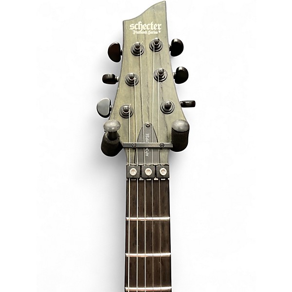 Used Schecter Guitar Research C1 FR-S APOCALYPSE Gray Solid Body Electric Guitar