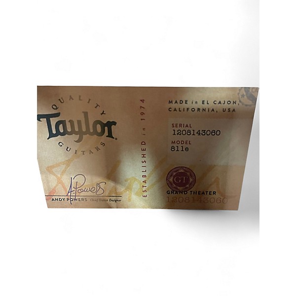 Used Taylor 811E Natural Acoustic Electric Guitar