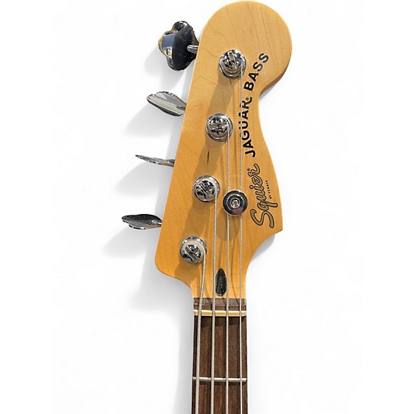 Used Squier JAGUAR BASS Black Electric Bass Guitar