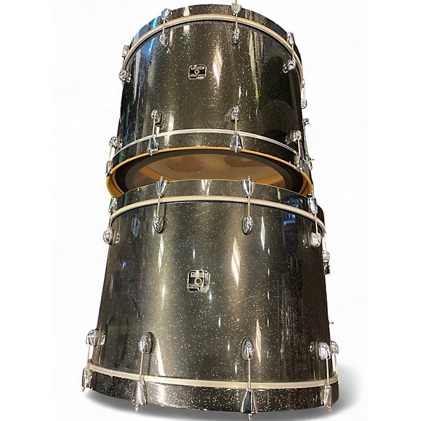 Used Gretsch Drums 6 Piece Catalina Club "Big Rocker" Painted/Lacquered Kit Galaxy Black Sparkle Drum Kit