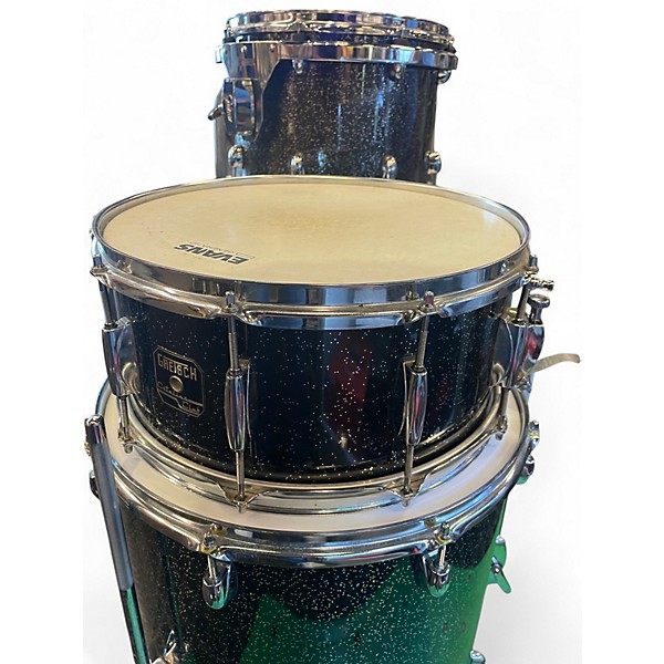 Used Gretsch Drums 6 Piece Catalina Club "Big Rocker" Painted/Lacquered Kit Galaxy Black Sparkle Drum Kit