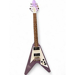 Used Epiphone Kirk Hammett Flying V Purple Solid Body Electric Guitar