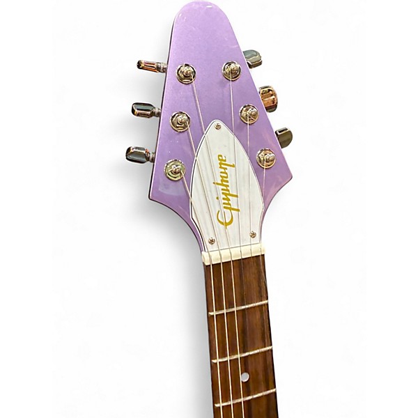 Used Epiphone Kirk Hammett Flying V Purple Solid Body Electric Guitar