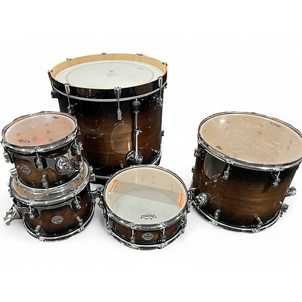 Used PDP by DW 5 Piece Concept Series EXOTIC WALNUT Drum Kit