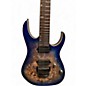 Used Ibanez RG1027 Cerulean Blue Solid Body Electric Guitar